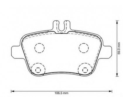 Комплект тормозных колодок, дисковый тормоз Jurid 573370J (фото 1)