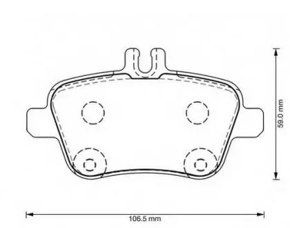 Гальмівні колодки задні Mercedes A-Class, B-Class, CLA, SLK / Infiniti Q30, QX30 Jurid 573370J