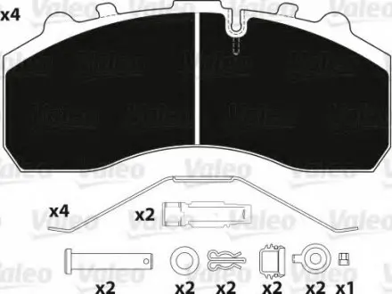 Колодки тормозные 247,4x109,5x30 Valeo 882200