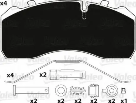 Гальмівні колодки 210,4x92,5x30 Valeo 882204