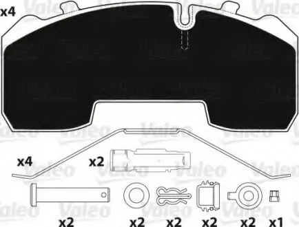 Гальмівні колодки 210,4x92,5x30 Valeo 882207