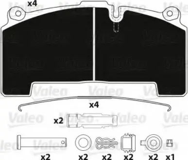 Колодки тормозные 210,2x107,8x30 Valeo 882209