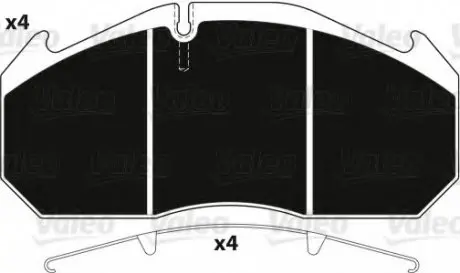 Колодки тормозные 249x118,1x28 Valeo 882211