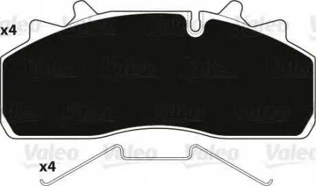 Гальмівні колодки 210,2x79,6x30 Valeo 882228