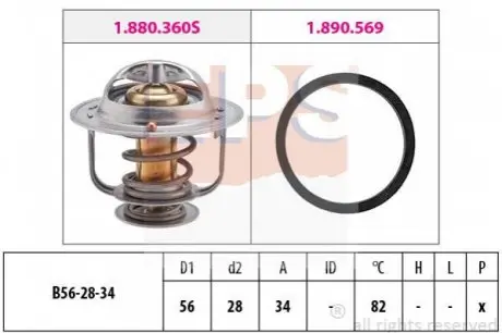 TERMOSTAT TOYOTA EPS 1880360