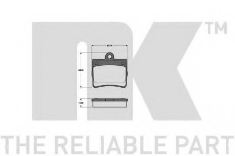 Комплект тормозных колодок, дисковый тормоз NK 223334 (фото 1)