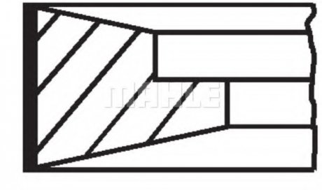 Кольца поршневые (1cyl). DEUTZ BF4M1013/BF6M1013). D 108.0 (3/2/3.5) MAHLE MAHLE / KNECHT 099 99 N0