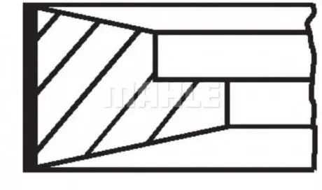 Кільця поршневі (1cyl). DEUTZ BF4M1013/BF6M1013). D 108.0 (3/2/3.5) MAHLE MAHLE / KNECHT 099 99 N0