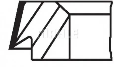 Кільця поршневі (1cyl) MAHLE MAHLE / KNECHT 145 72 N0