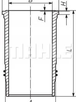 Гильза. з прокладками. R.V.I 123.0 MIDR 06.23.56/DCI11E 209 WN 21 01 MAHLE MAHLE / KNECHT 209WN2101