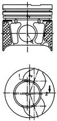 Поршень KOLBENSCHMIDT 40469610