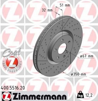 Тормозной диск ZIMMERMANN 400.5516.20