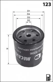 Паливний фільтр MECAFILTER ELG5206