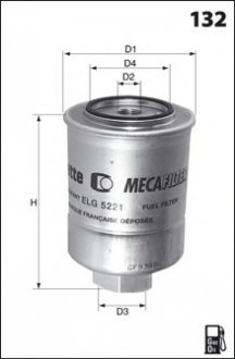 Топливный фильтр MECAFILTER ELG5221 (фото 1)