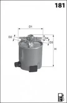 Паливний фільтр MECAFILTER ELG5402