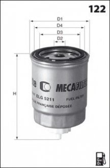 Паливний фільтр MECAFILTER ELG5518 (фото 1)