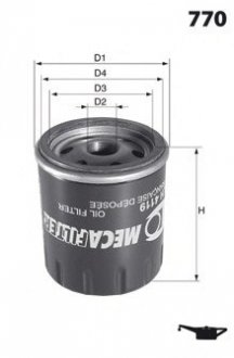 Масляний фільтр MECAFILTER ELH4087 (фото 1)