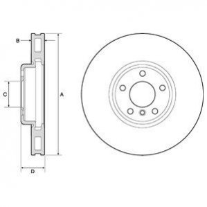 Тормозной диск Delphi BG9155C