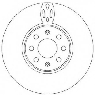 Гальмівний диск передній Fiat Doblo, Punto / Opel Corsa Jurid 562297JC (фото 1)