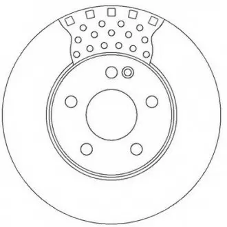 Гальмівний диск передній Mercedes-Benz A-class (169),B-class (245) Jurid 562314JC
