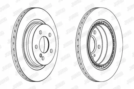 Гальмівний диск задній Mercedes C-Class (W204, S204), E-Class (A207, C207) Jurid 562680JC