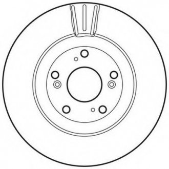 Гальмівний диск передній Honda Civic VIII, CR-V II Jurid 562807JC (фото 1)