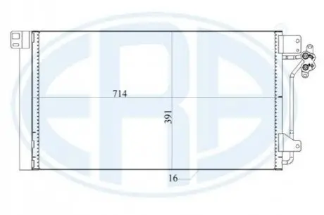 Радиатор кондиционера 7H0820411B Volkswagen ERA 667180