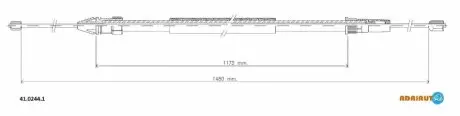 Трос ручника п ADRIAUTO 41.0244.1