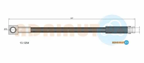 Фото 1 - ford шланг торм. задн. mondeo -96 дисков (универсал) ADRIAUTO 13.1254 FORD Шланг торм. задн. MONDEO -96 дисков (универсал) ADRIAUTO 13.1254 (фото 1)