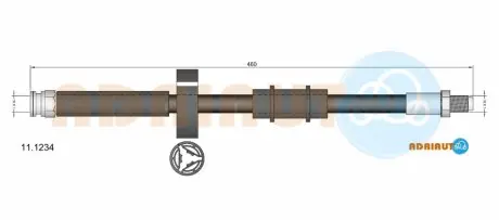 Гальмівний шланг передній короткий ADRIAUTO 11.1234