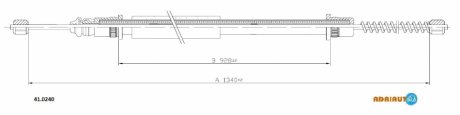 Трос ручника л ADRIAUTO 41.0240