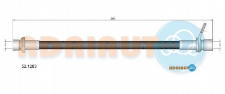 TOYOTA Шланг тормозной зад. лев. Avensis -03 ADRIAUTO 52.1283 (фото 1)