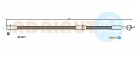NISSAN Шланг тормозной зад. Almera 98- ADRIAUTO 28.1286