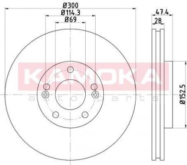 Тормозной диск KAMOKA 103289 (фото 1)