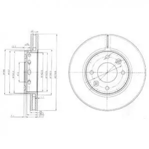 Тормозной диск Delphi BG3800