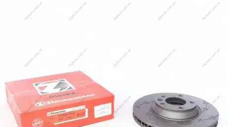 Передний вент. Правый VW Touareg, Porsche Cayenne 18, Audi Q7 (350x34) BLACK Z прорези ZIMMERMANN 600322755