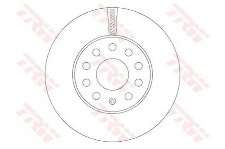 Диск тормозной (1 шт.).) SEAT/SKODA/VW Leon/Octavia/Golf "F D=276mm "14>> TRW DF6903S