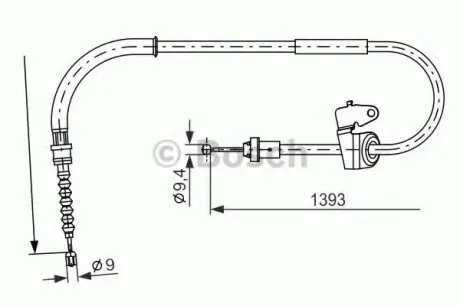 Трос, стоянкова гальмівна система BOSCH 1987482227