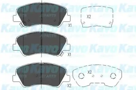 Комплект гальмівних колодок PARTS KAVO KBP-4023