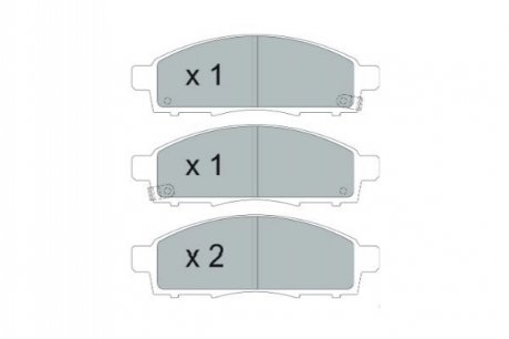 Комплект тормозных колодок, дисковый тормоз PARTS KAVO KBP-6599 (фото 1)