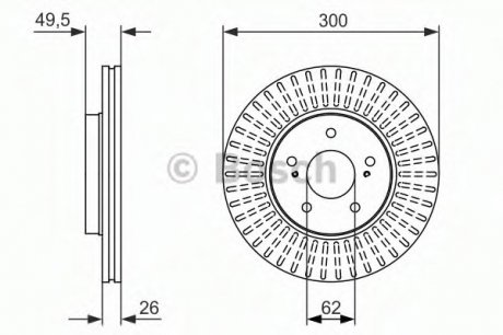 Тормозной диск BOSCH 0986479787 (фото 1)