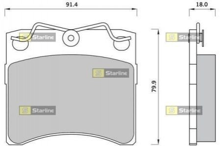 Колодки тормозные дисковые, к-кт. BD S398 STARLINE BDS398 (фото 1)