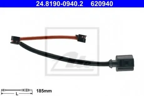 Сигналізатор, знос гальмівних колодок 24.8190-0940.2 ATE 24819009402