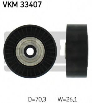 Паразитний / провідний ролик, полікліновий ремінь SKF VKM 33407 (фото 1)