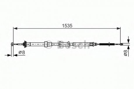 Трос, стояночная тормозная система BOSCH 1 987 482 394 (фото 1)