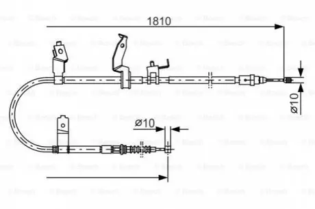 Трос, стоянкова гальмівна система BOSCH 1 987 482 052