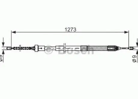 Трос, стоянкова гальмівна система BOSCH 1 987 482 308