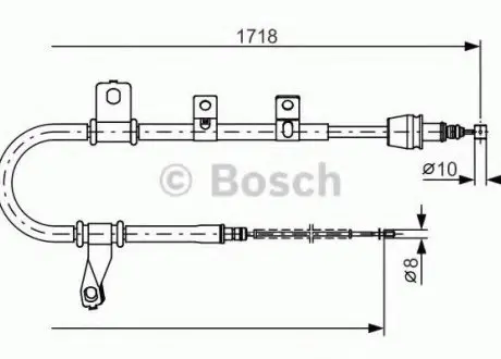 Трос, стоянкова гальмівна система BOSCH 1 987 482 209