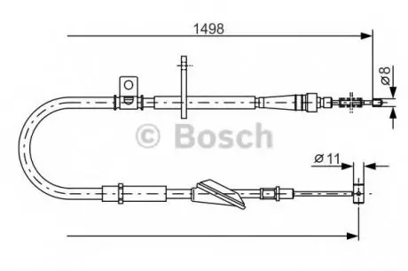 Трос, стояночная тормозная система BOSCH 1 987 477 772