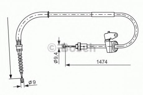 Трос, стояночная тормозная система BOSCH 1 987 482 229